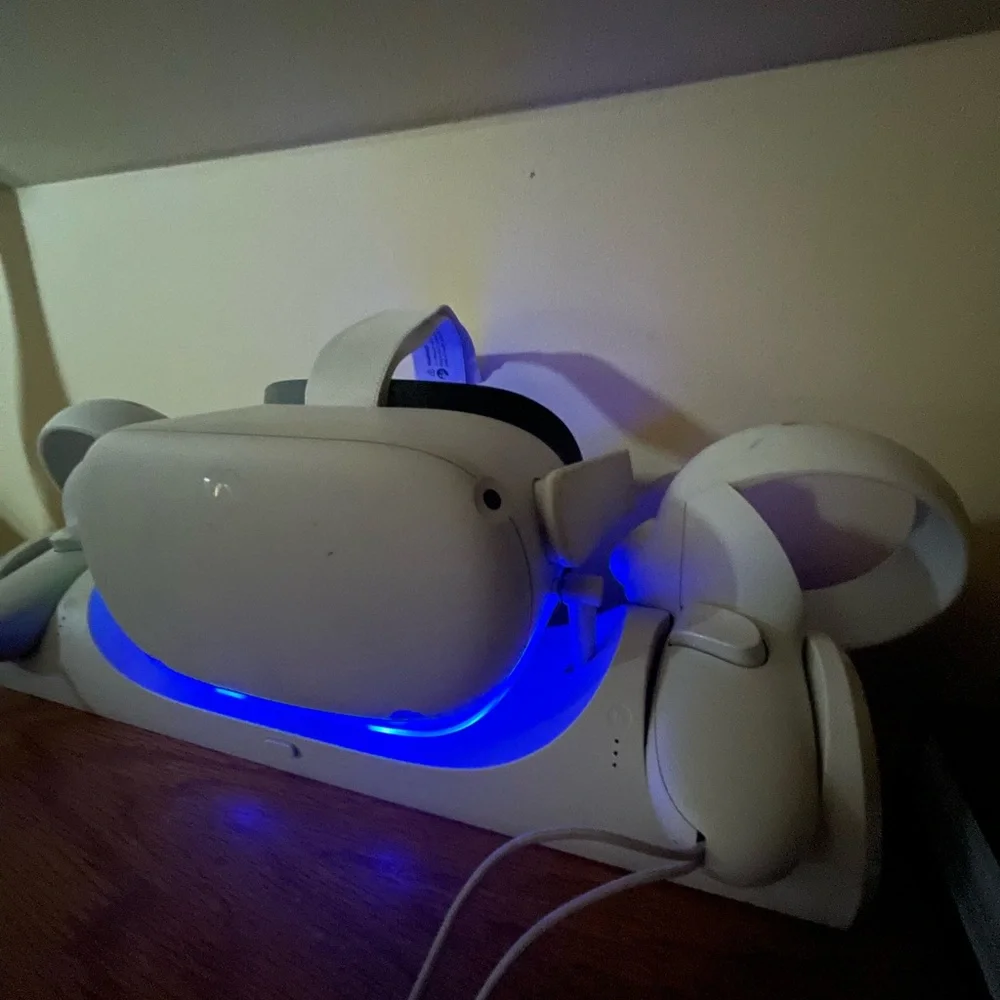 Sony White and Blue Standalone VR Headset with LED Illumination
